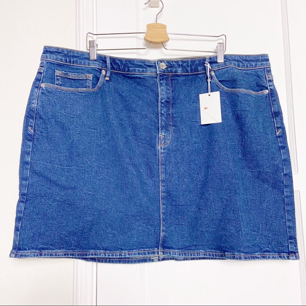 Good American Denim Jean MininSkirt Plus S…